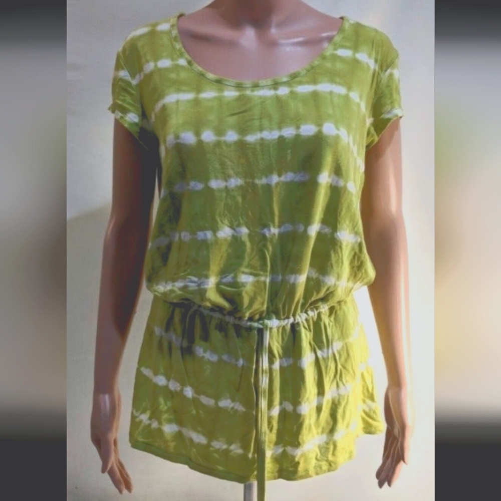 Michael Kors Small Cinch Waist Blouse blousen short sleeve shirt euc
